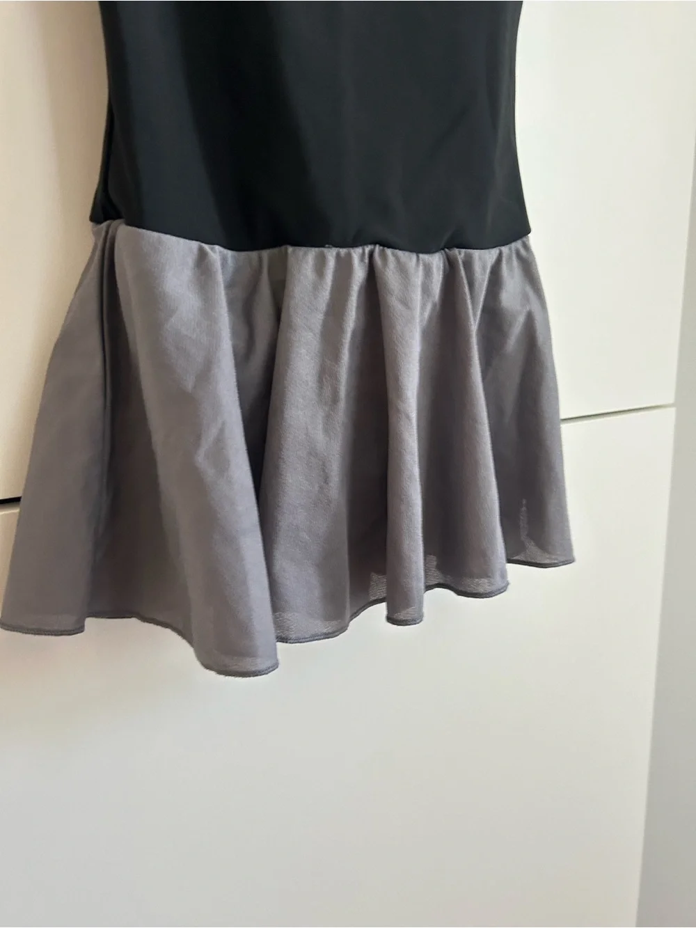 Black & Gray Short Sleeve Dance Practice Dress -  MC Child’s Medium